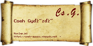 Cseh Győző névjegykártya